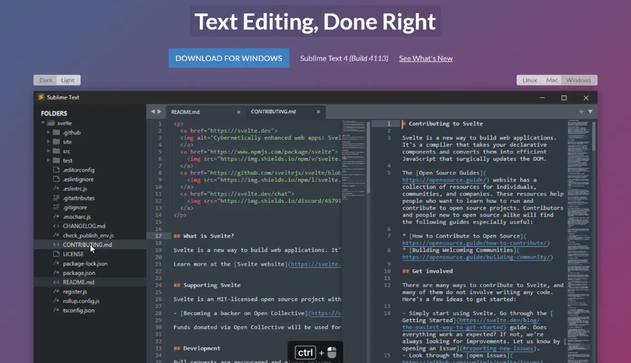 Sublime Text：轻量级且功能强大的代码编辑器
